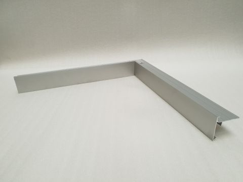 ALU RIVE DE TOIT 60/50 BLANC RAL 9010 COIN INTÉRIEUR 50X50 EUR/PC