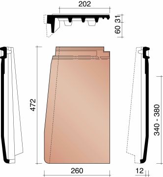 MIGEON ACTUA PIECE D'ANGLE ARDOISE 703