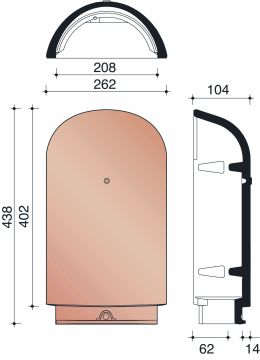 BISCH SE ABOUT D'ARETIER DEMI-RONDE ARDOISE 703