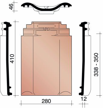 BISCH SE PANNE TUILE A DOUBLE BOURRELET NUAGE 875