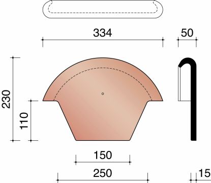 KOR FRONTON 230MM 44/451 BLEU FUME 706