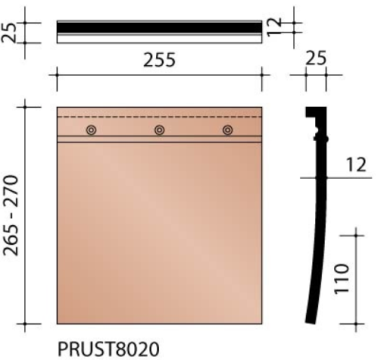 KOR TUILE ELARGIE RUSTICA OMBRA 795