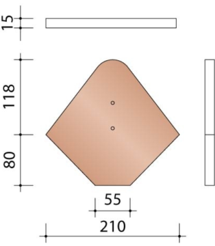 KOR FRONTON RUSTICA OMBRA 795