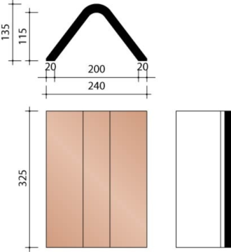 KOR FAITIERE ANGULAIRE  RUSTICA OMBRA 795