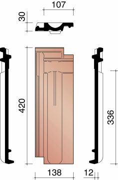 Bisch se standard demi tuile nuage 875