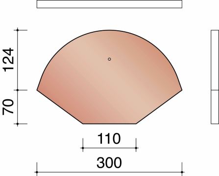 KOR FRONTON 255MM 451 VIEILLI BLEU FUME 714