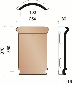 KOR ARETIER 190MM DEMI-RONDE VARIO 18 NOIR MAT 741