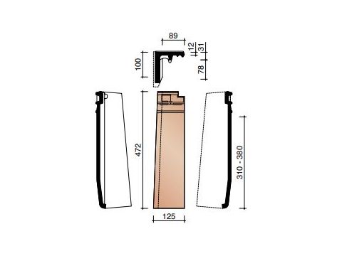 MIGEON ACTUA TUILE DE RIVE DEMI GAUCHE BLANC TITANE 923