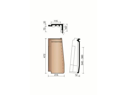 MIGEON ACTUA DEMI PIECE D'ANGLE BLANC TITANE 923