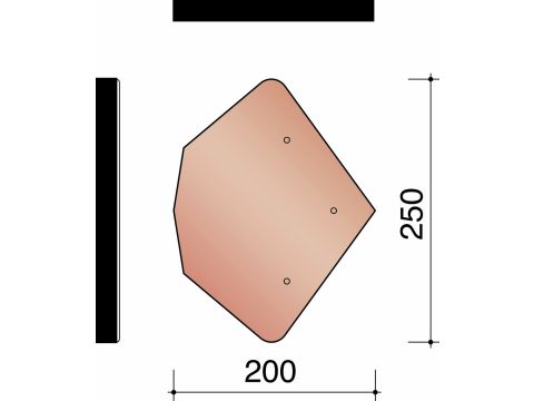 BISCH SE PANNE FRONTON POUR TUILE FAITIERE UNIVERSELLE HAVANE ENGOBE NOBLE 691