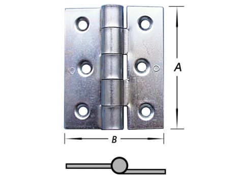 PAR 2 BRIQUETS DE PORTE, GALVANISE 67 mm